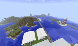 Вид на окраины Кёнигсберга, с высоты птичьего полета